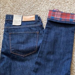 Big Star Plaid Hem Skinny Jean 28